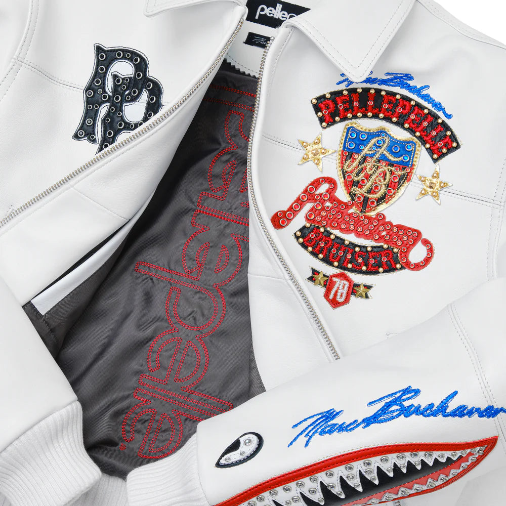 White American Bruiser Plush Womens Crop Jacket