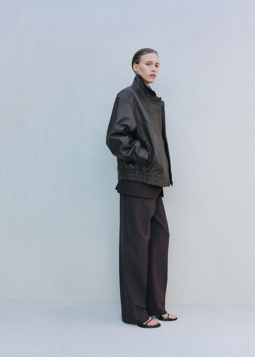 Womens Oversized Sheepskin  leather jacket