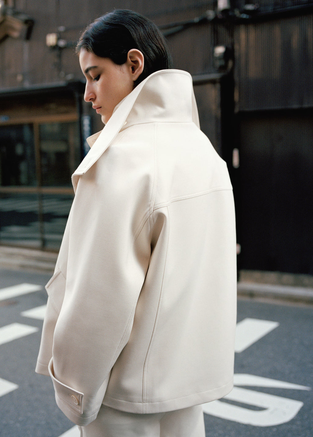 Funnel neck parka with pockets
