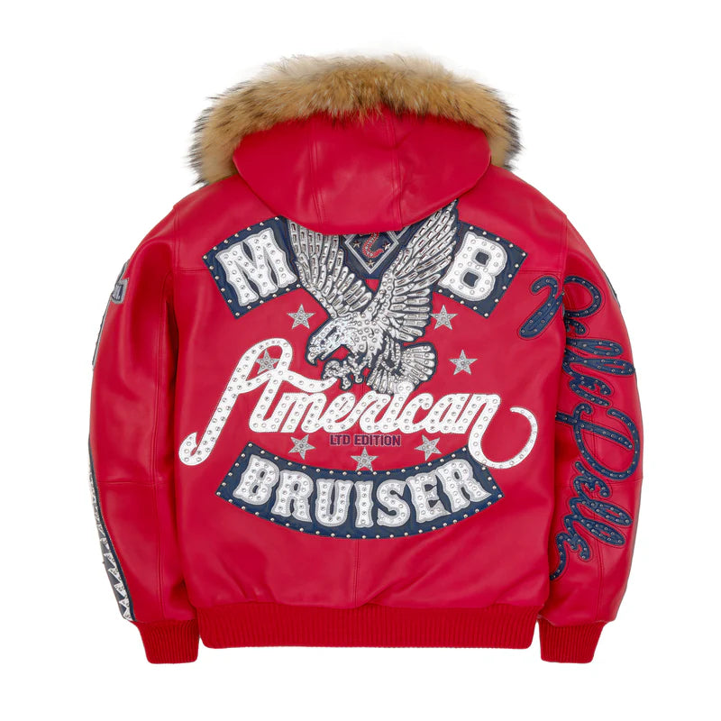 American Bruiser Red Hooded Jacket