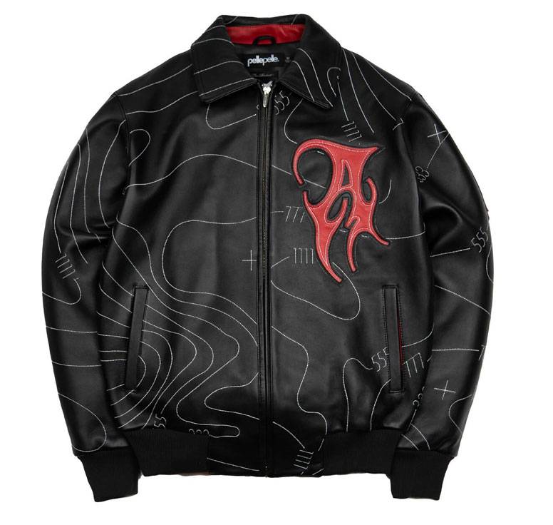 Auracle X Pelle Pelle Black Leather Jacket