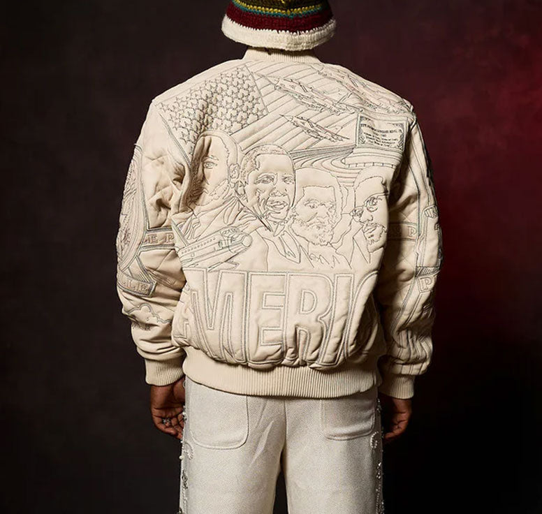 America Quilted Ivory Jacket