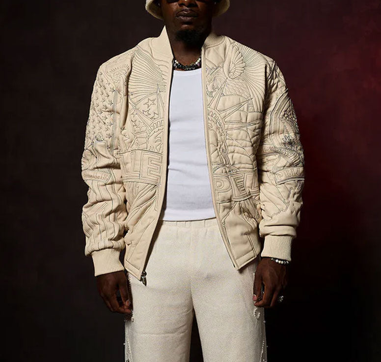 America Quilted Ivory Jacket