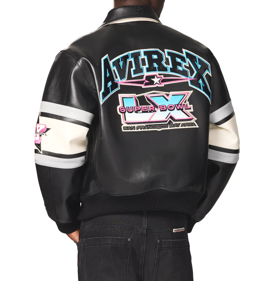 X STARTER SUPER BOWL LX LEATHER JACKET