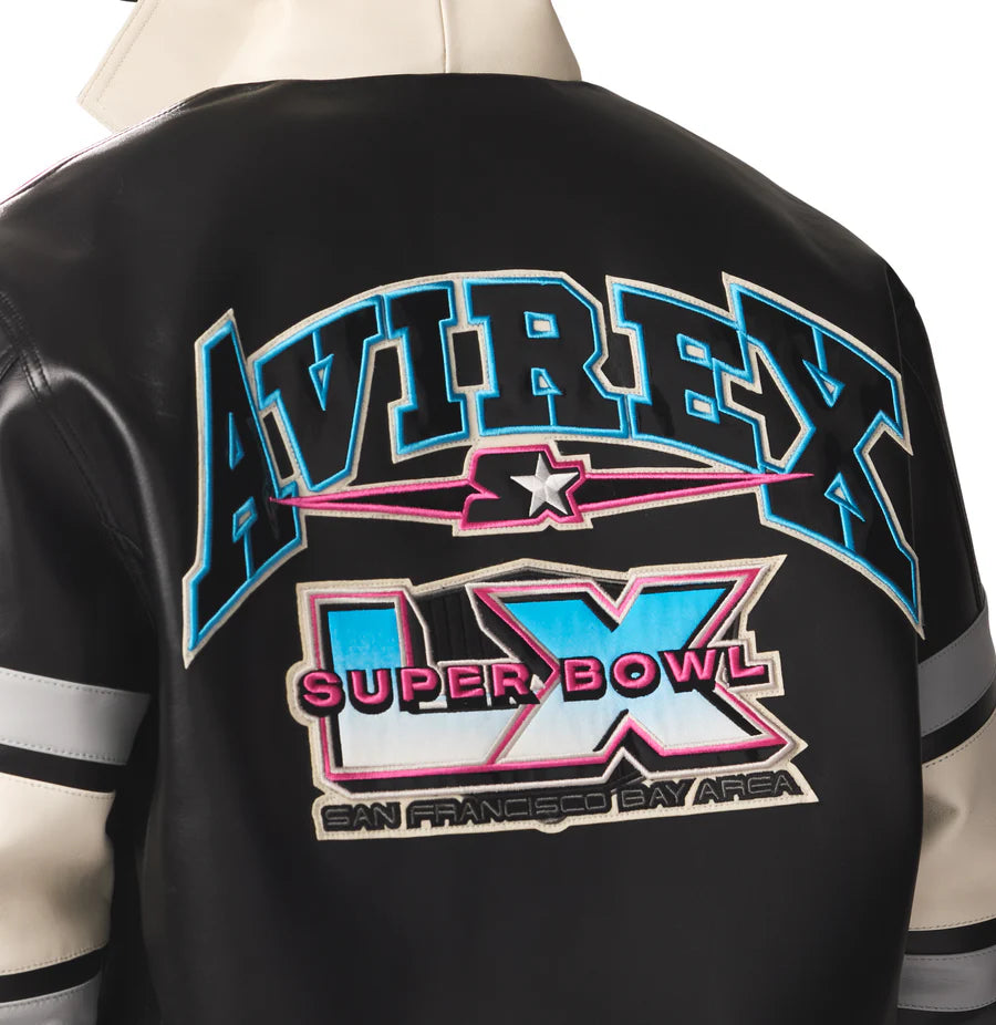 X STARTER SUPER BOWL LX LEATHER JACKET