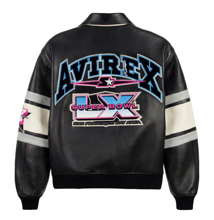 X STARTER SUPER BOWL LX LEATHER JACKET