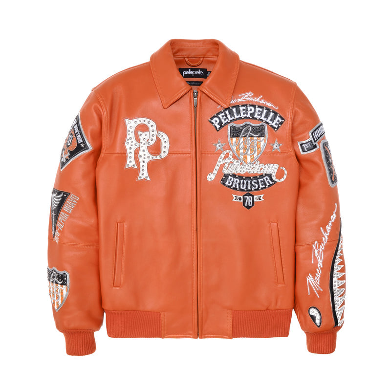 Pelle Pelle American Bruiser Orange Jacket | Leather Jacket