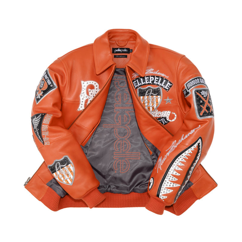 Pelle Pelle American Bruiser Orange Jacket | Leather Jacket