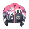 HipHop Pink Crop Leather Jacket | Women Jacket