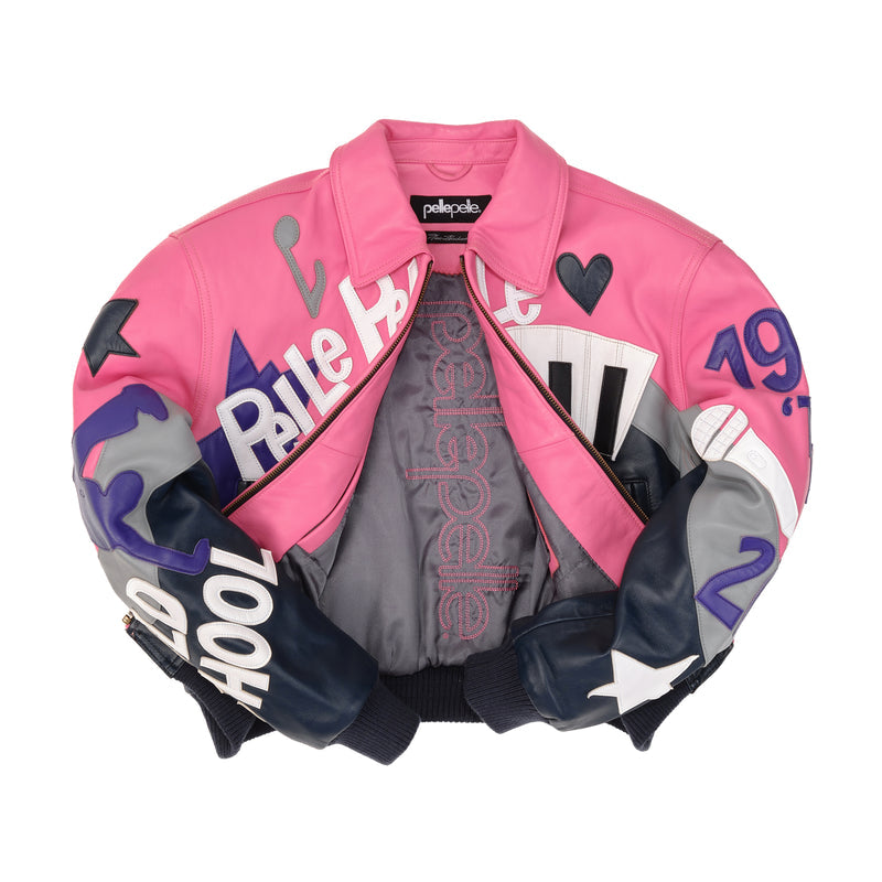 HipHop Pink Crop Leather Jacket | Women Jacket