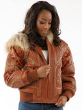 Encrusted Brown Stud Jacket