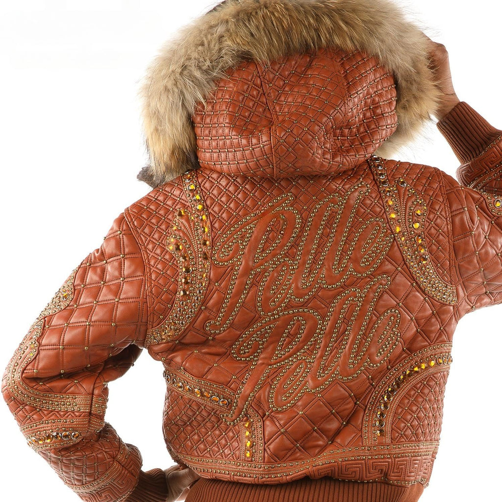 Encrusted Brown Stud Jacket