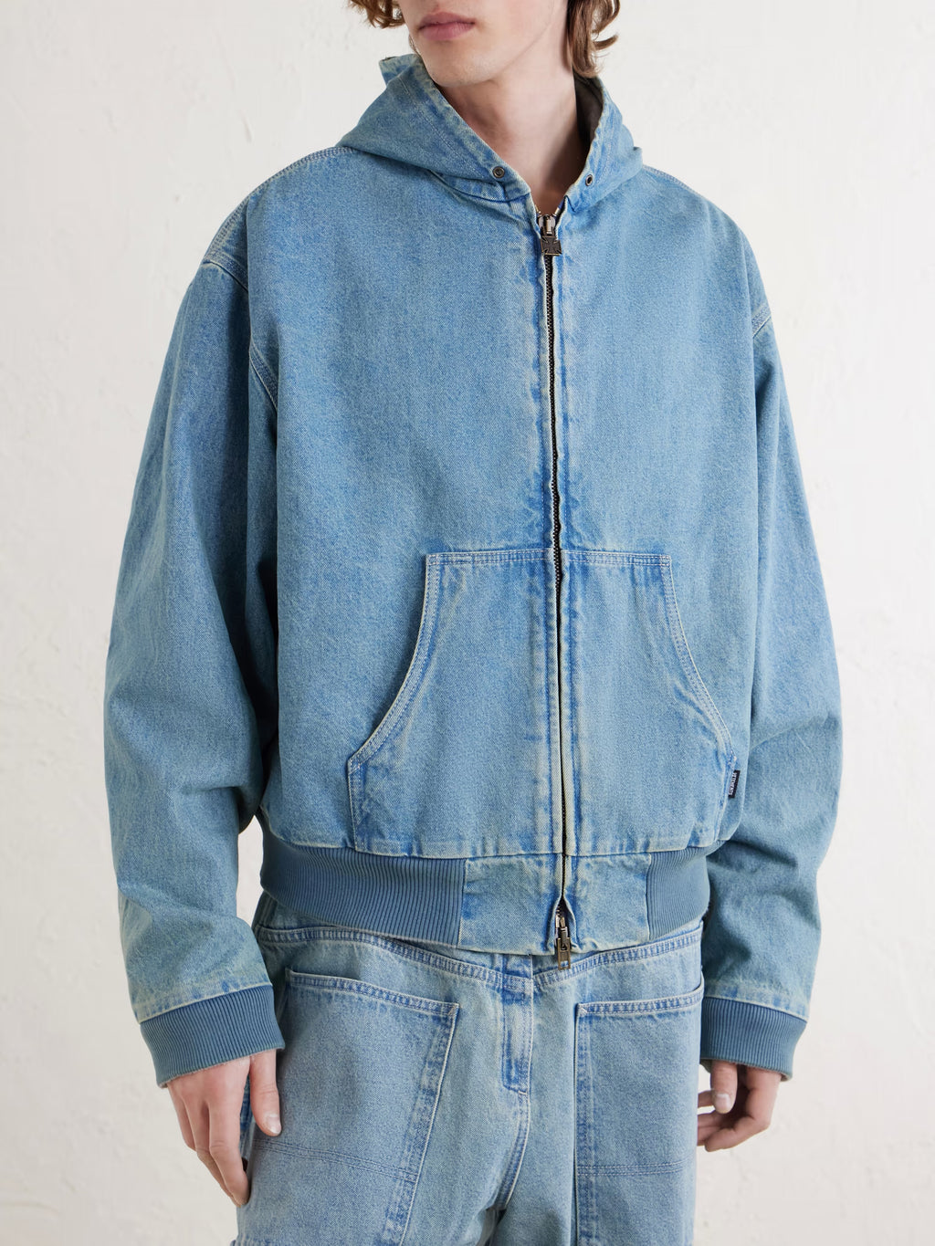VETEMENTS Hooded Denim Jacket