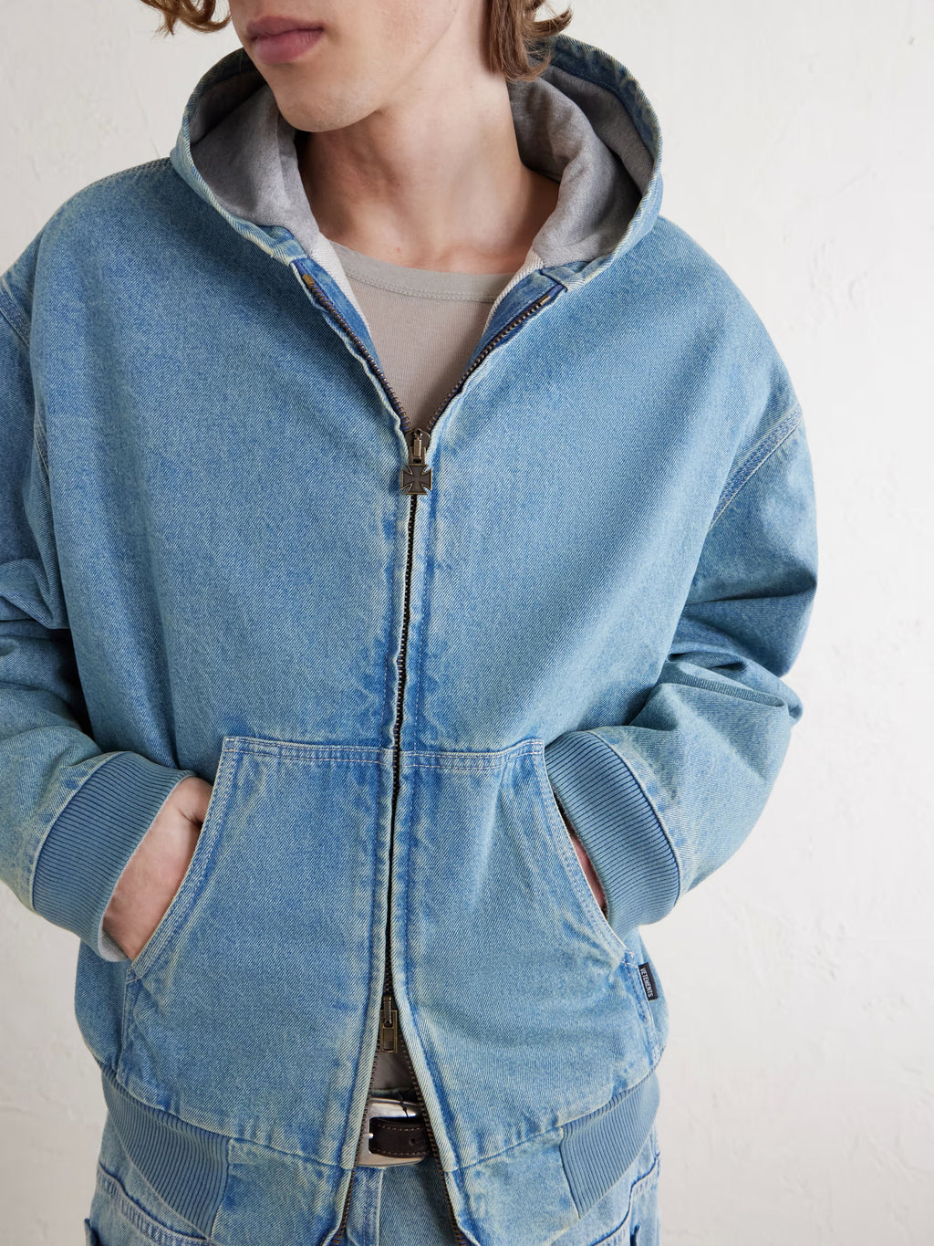 VETEMENTS Hooded Denim Jacket