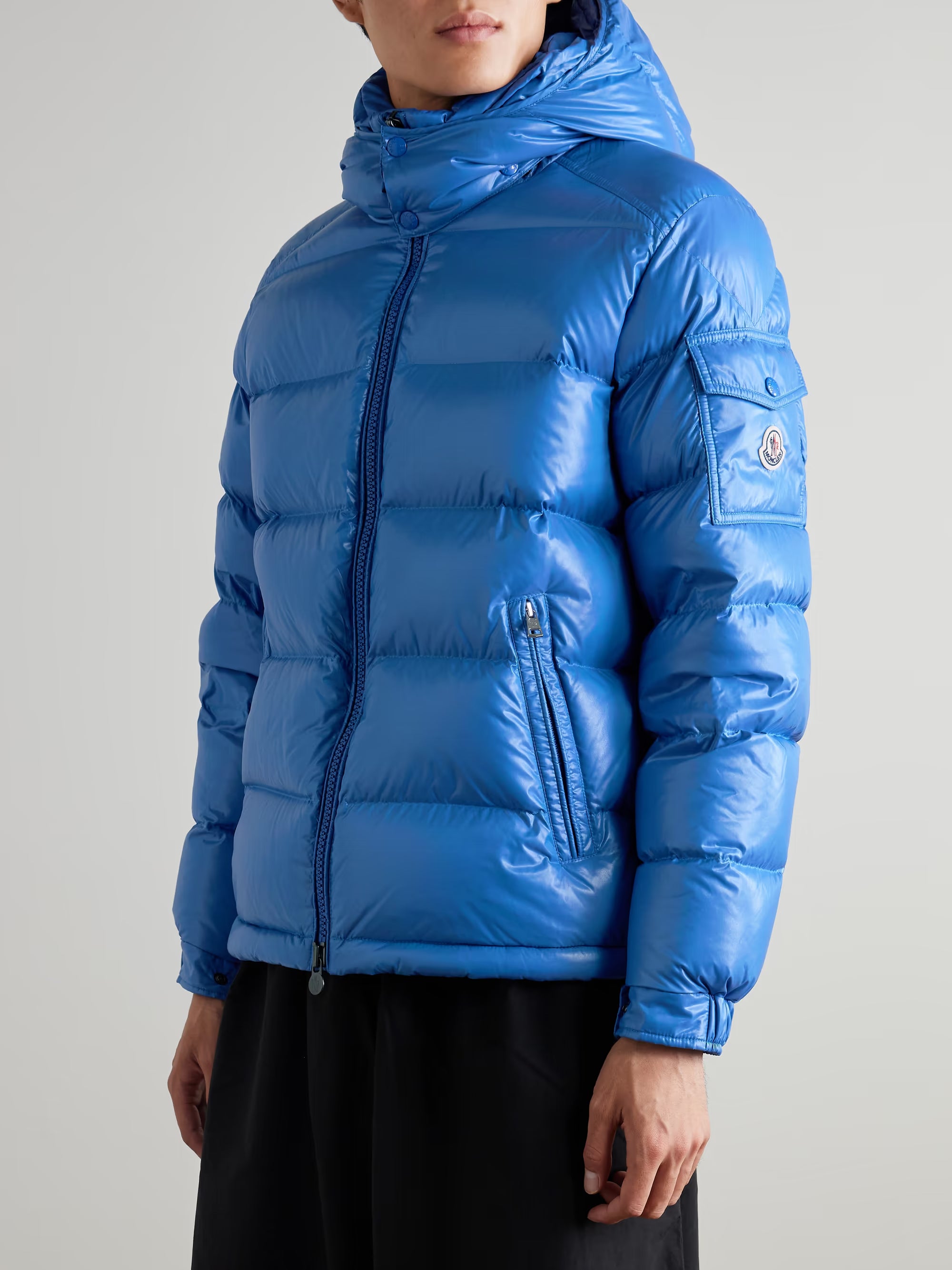 MONCLER Maya Logo-Appliquéd Quilted Shell Hooded Down Jacket