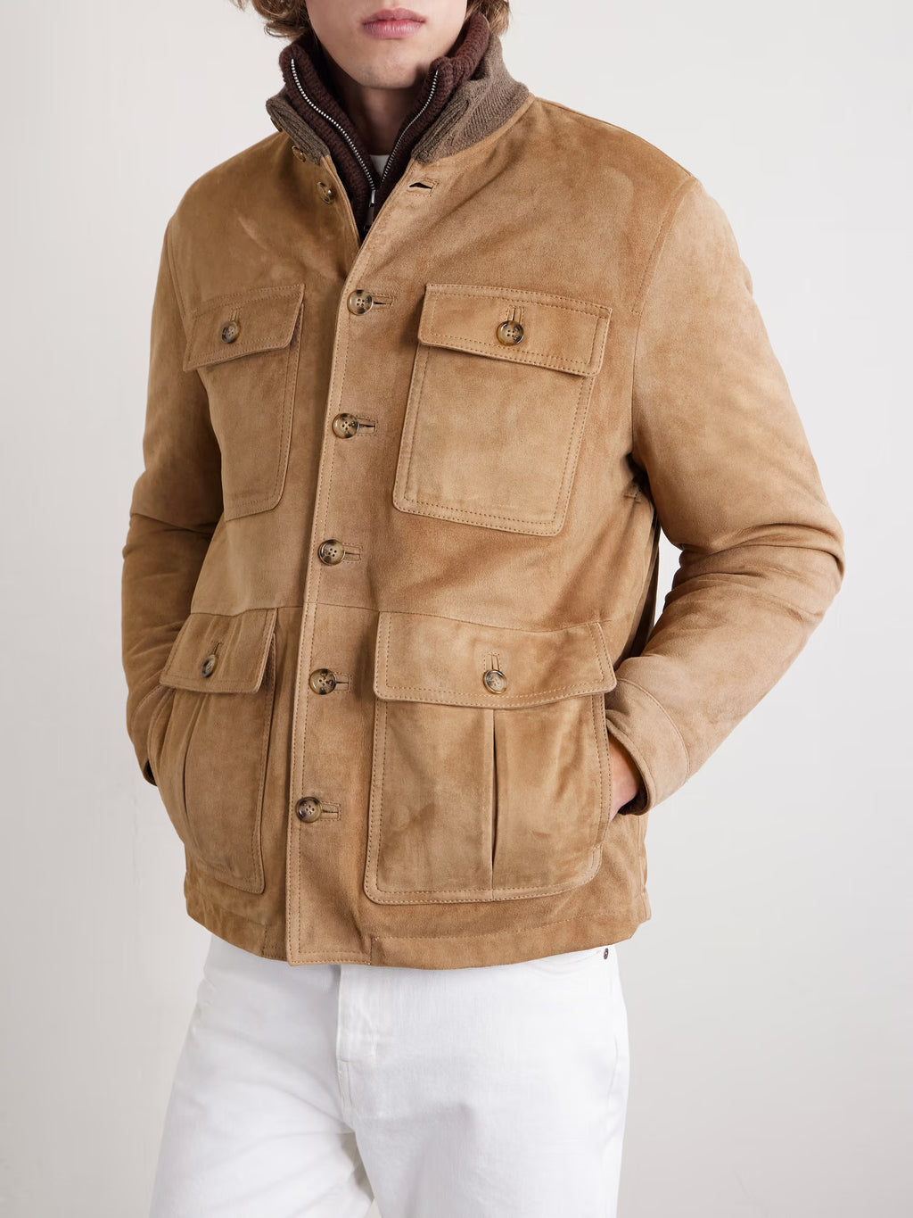 VALSTAR Brera Padded Suede Field Jacket