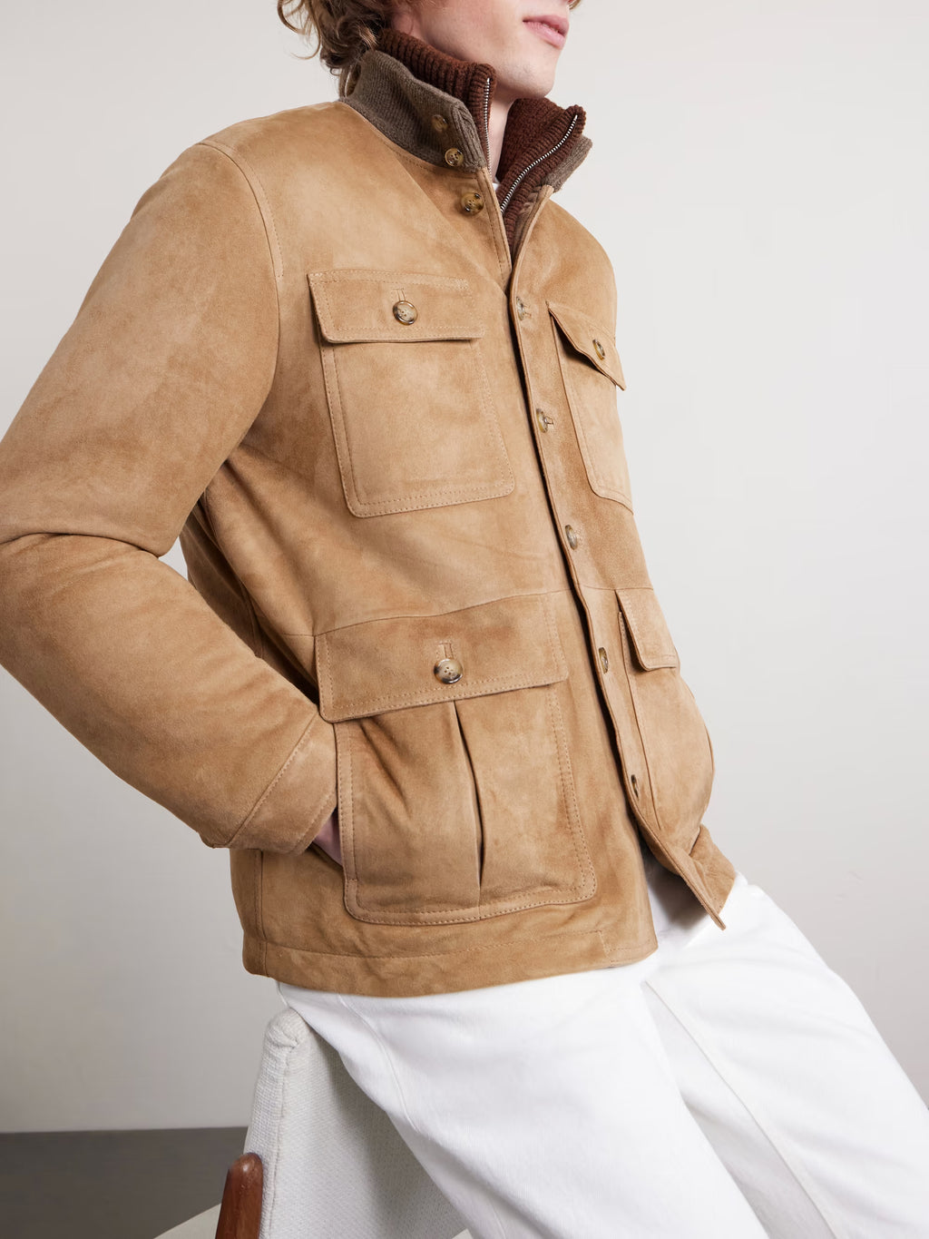 VALSTAR Brera Padded Suede Field Jacket