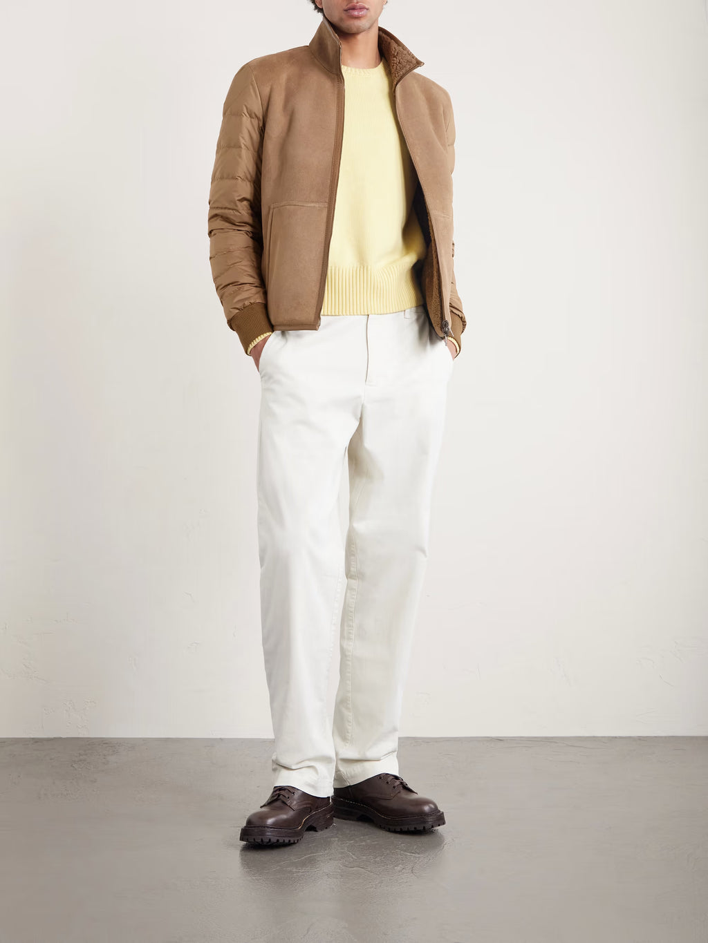 MONCLER Crachin Reversible Leather-Trimmed Quilted Shell and Shearling Down Jacket