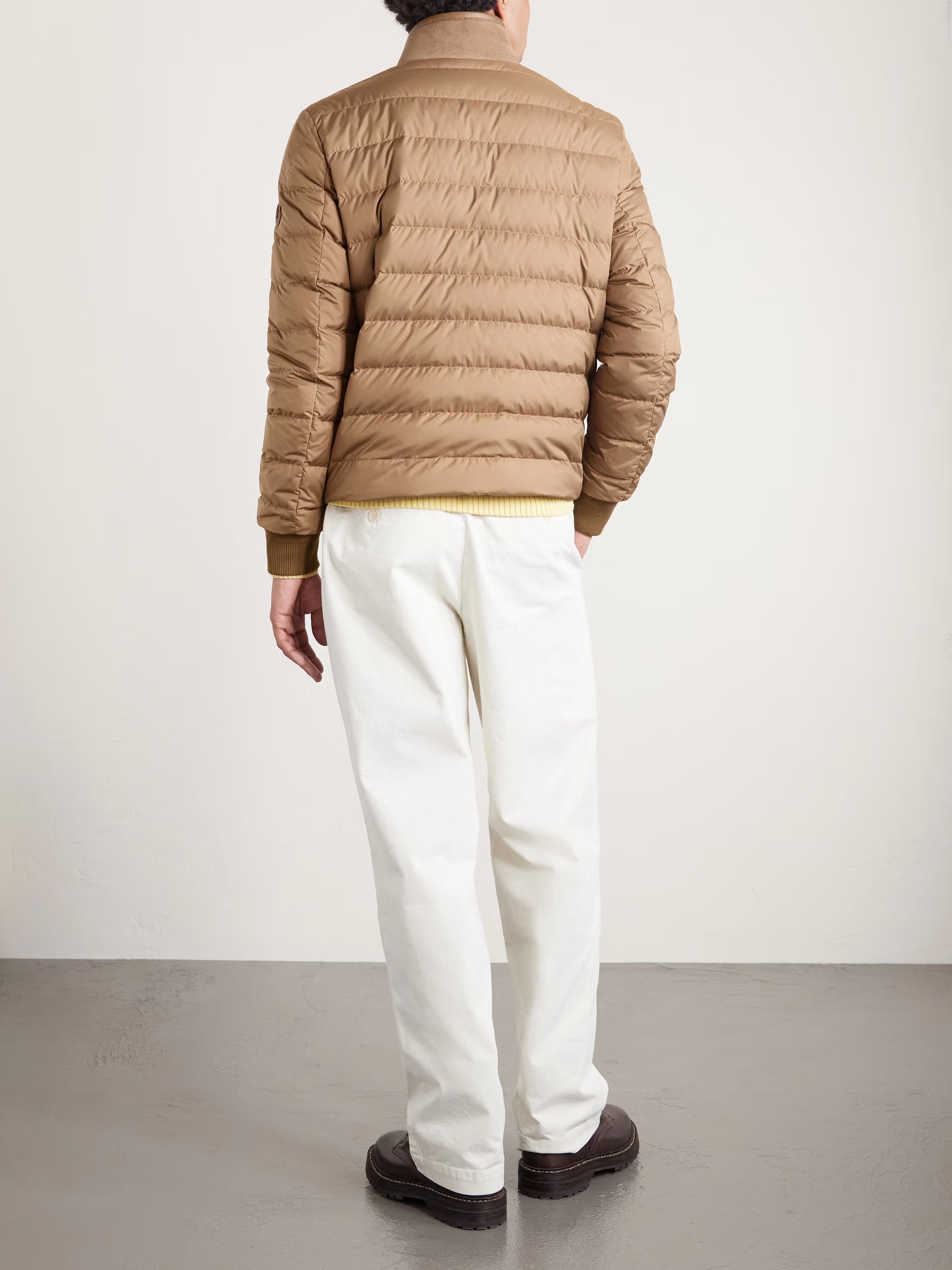 MONCLER Crachin Reversible Leather-Trimmed Quilted Shell and Shearling Down Jacket