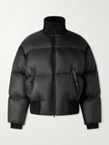 Mens Puffered Black Down Jacket