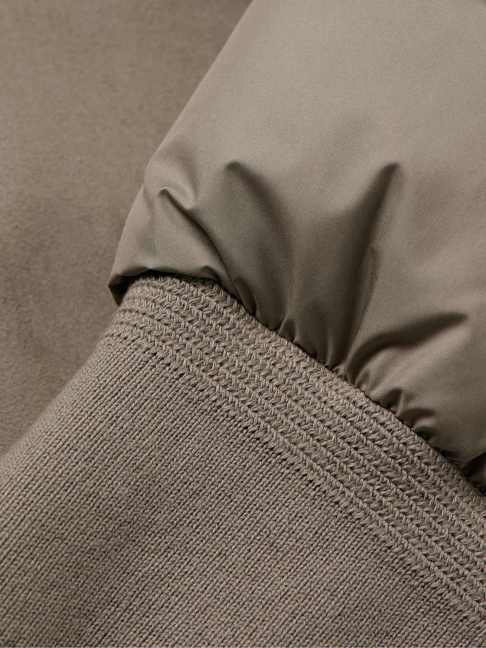 MONCLER Jumeaux Logo-Appliquéd Shearling and Leather-Trimmed Suede and Quilted Shell Down Jacket