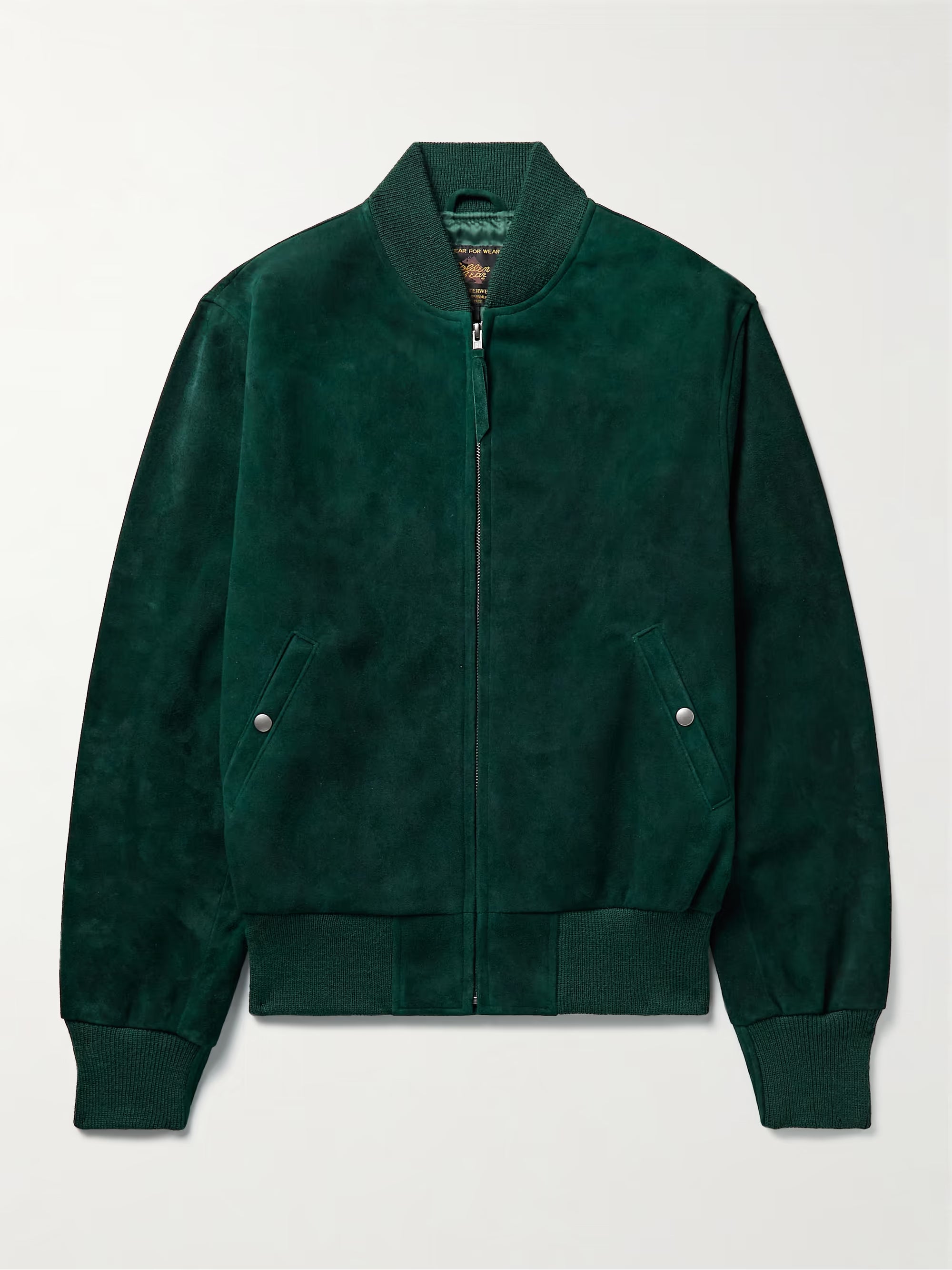 GOLDEN BEAR Suede Bomber Jacket