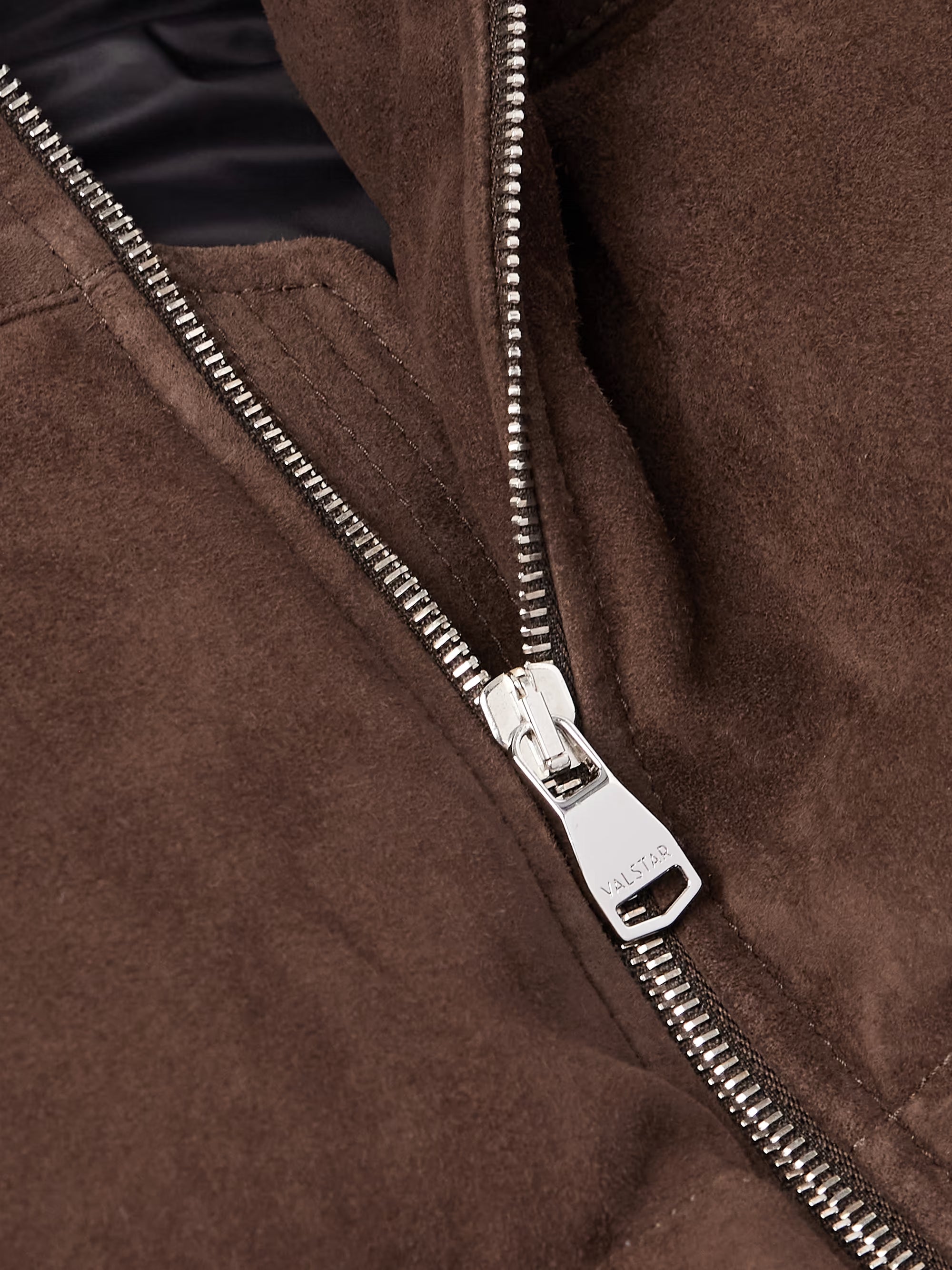 VALSTAR Locke Wool-Trimmed Quilted Suede Down Gilet