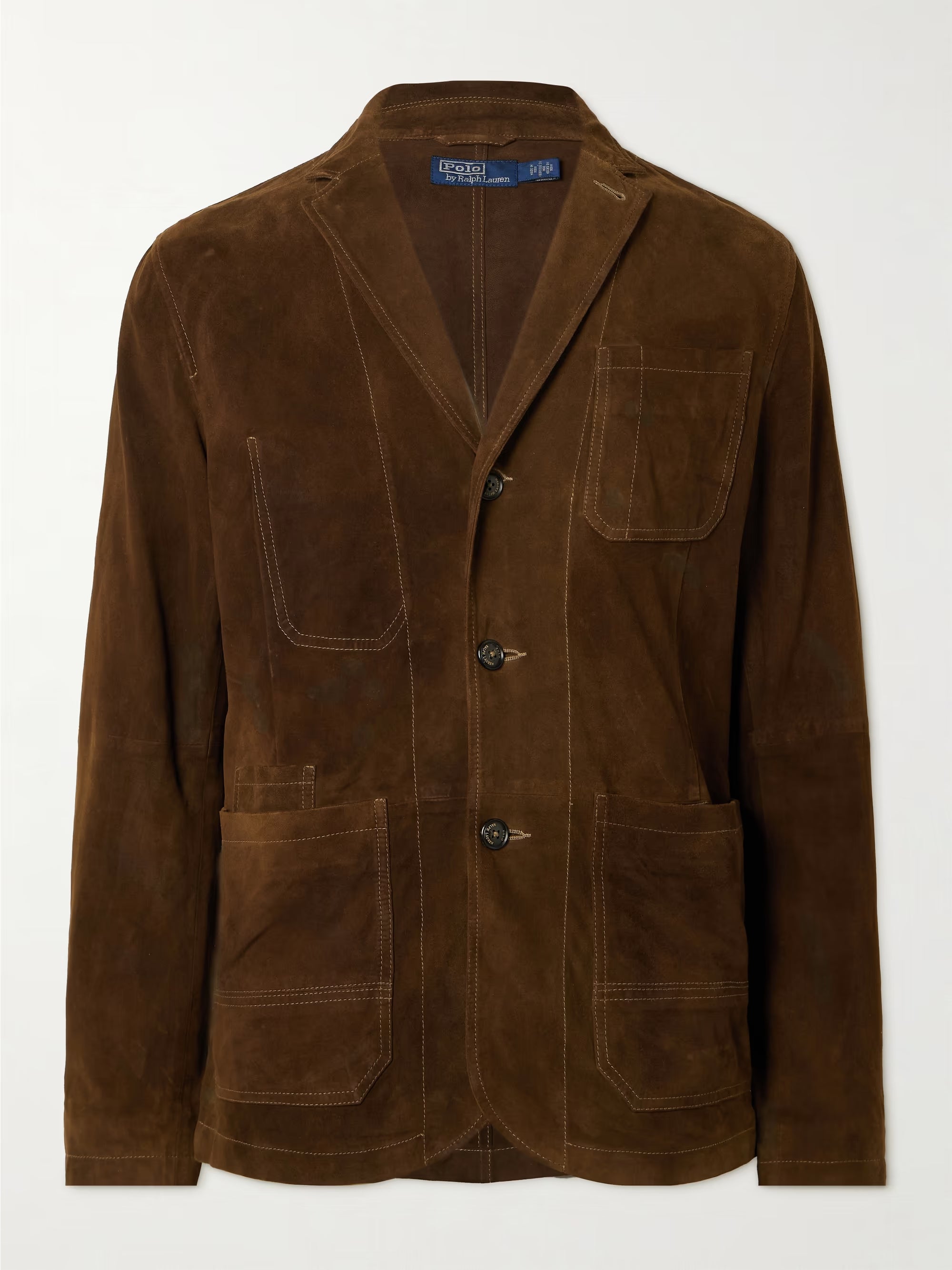 RALPH LAUREN Top stitched Suede Blazer
