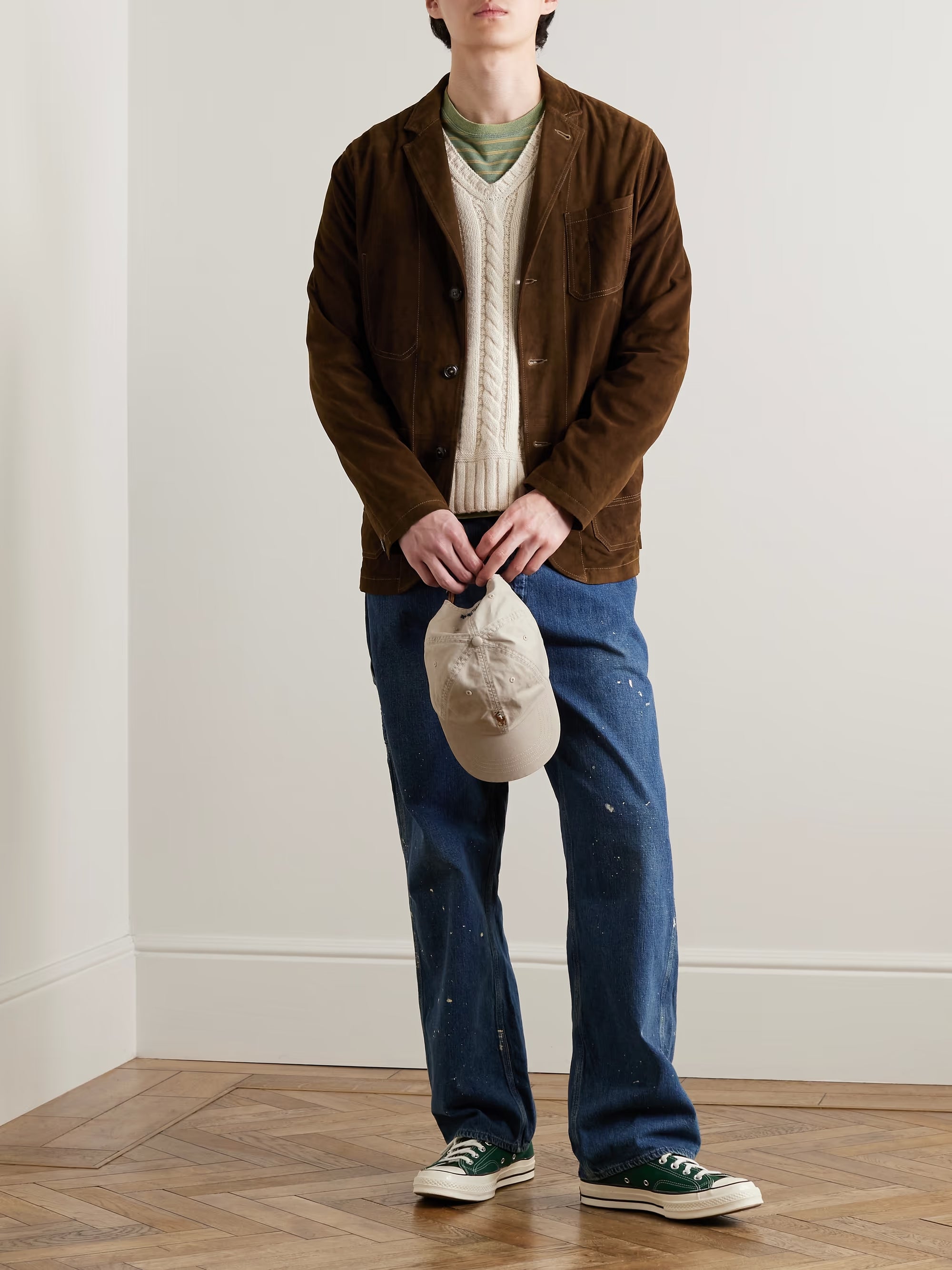 RALPH LAUREN Top stitched Suede Blazer