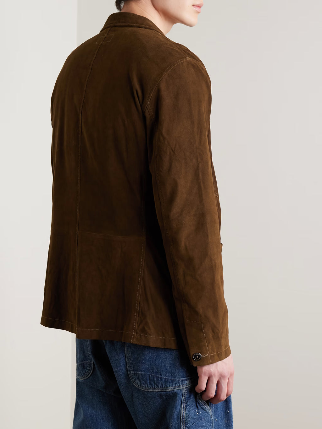 RALPH LAUREN Top stitched Suede Blazer
