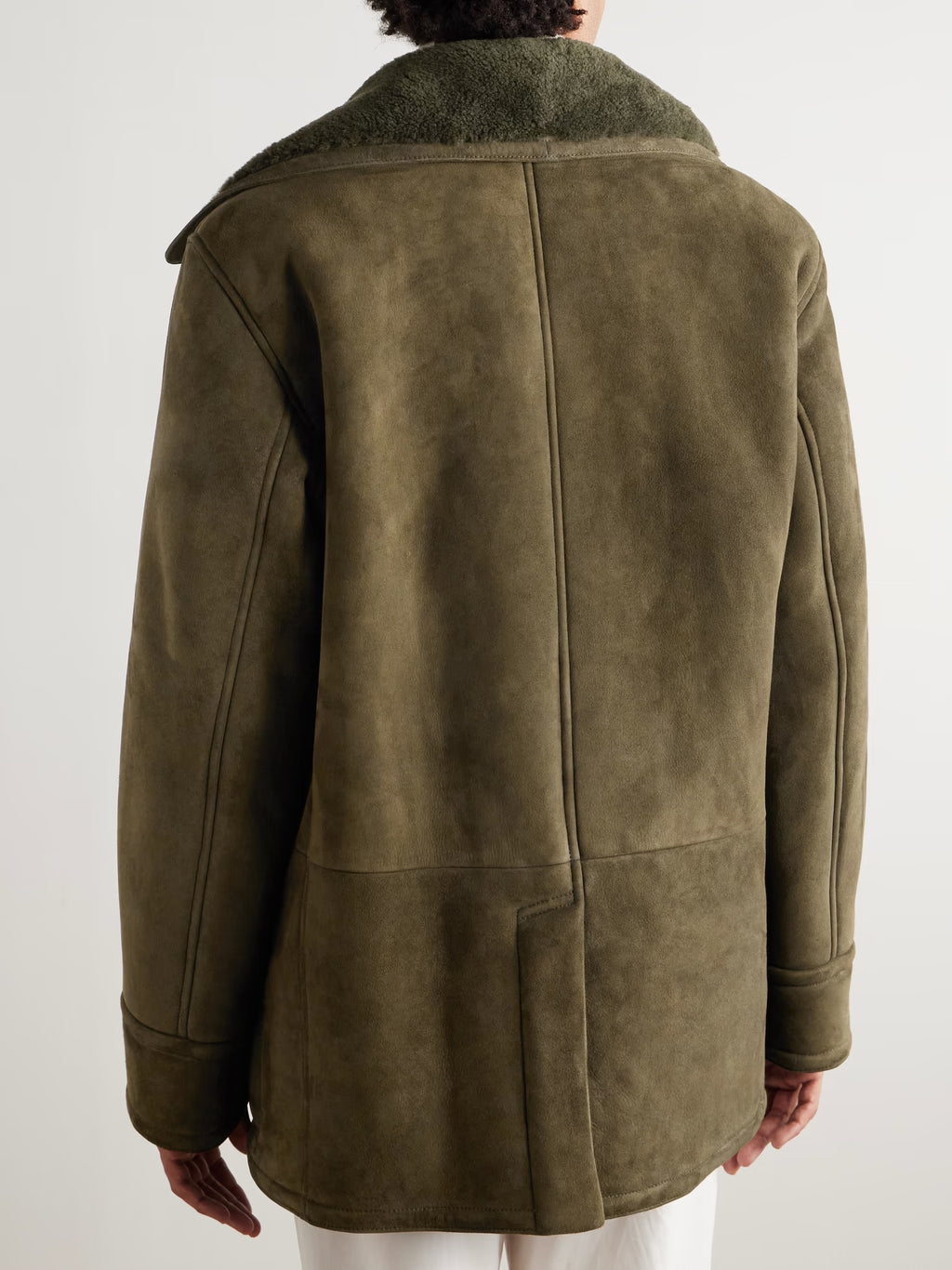 Double-Breasted Shearling Jacket